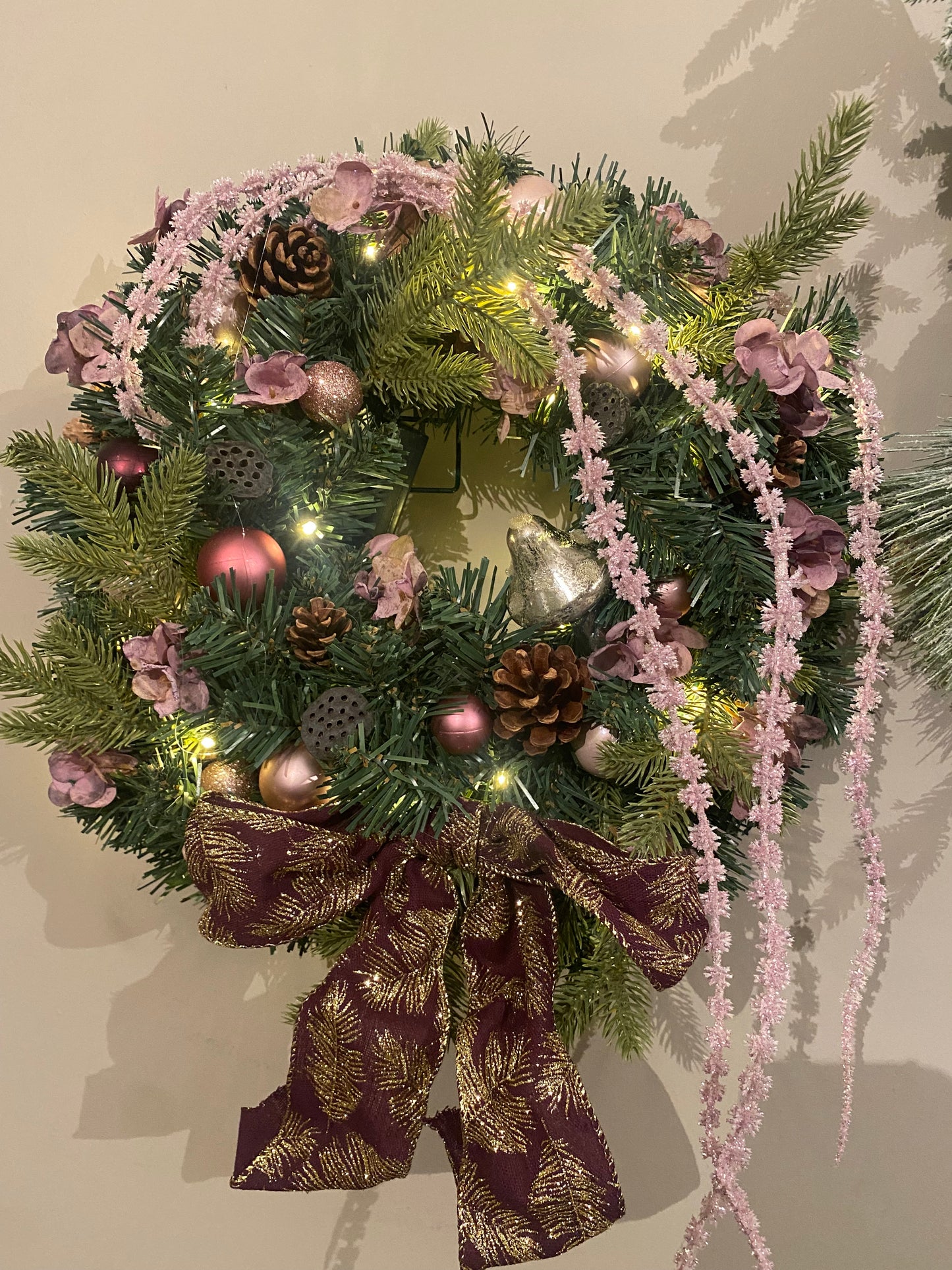 Pink to make Santa Wink Door Wreath