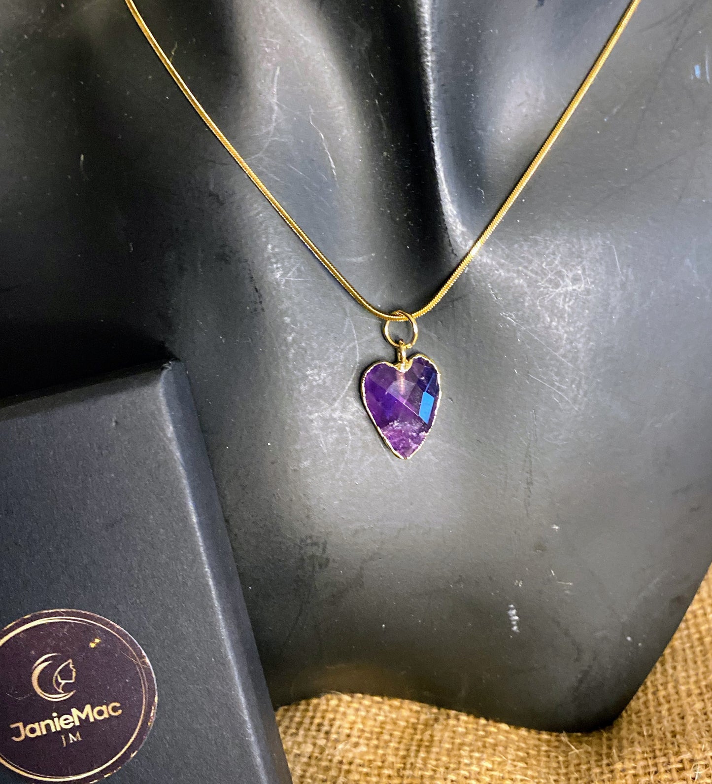 Amethyst Heart Necklace