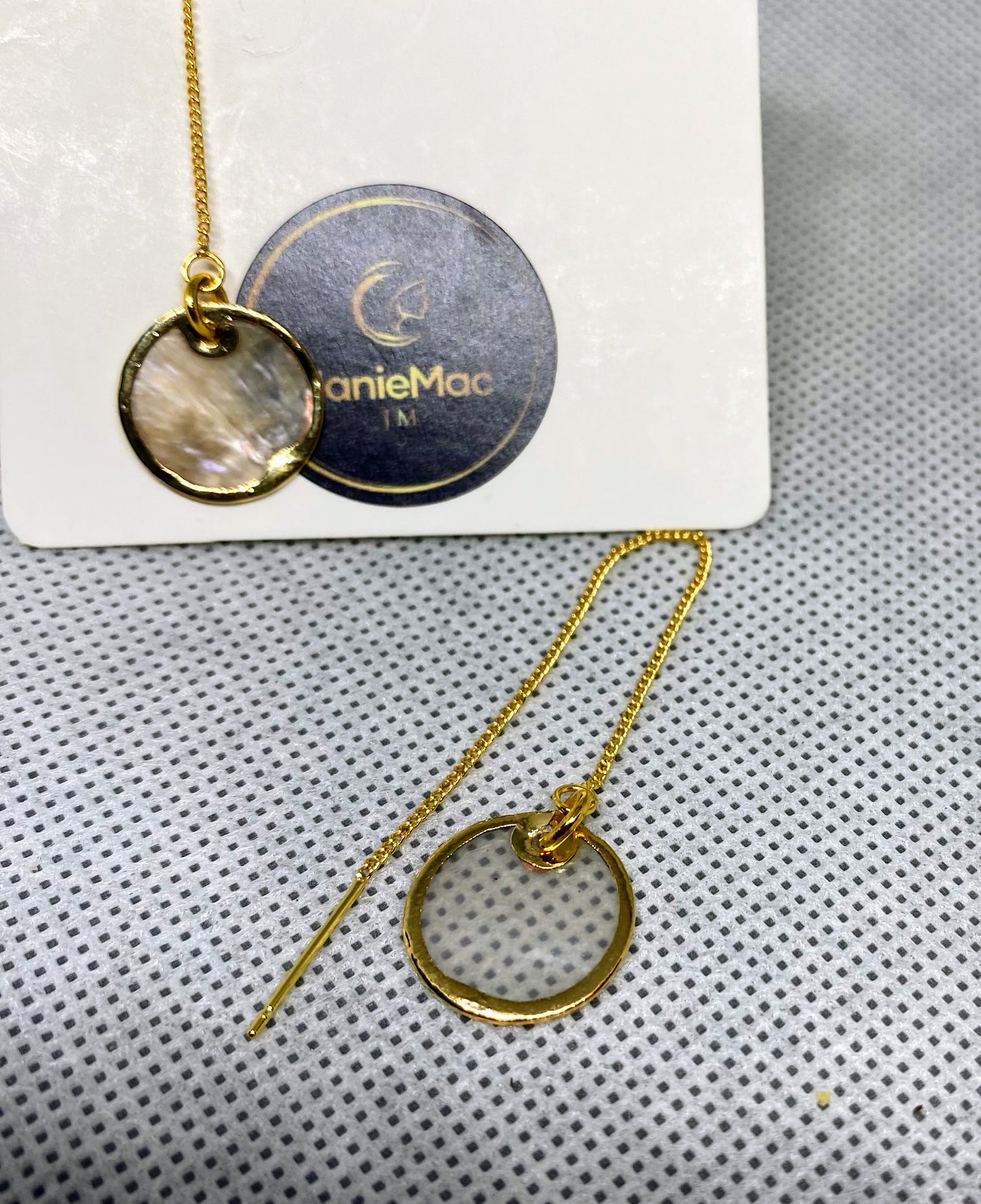 Delicate Shell threader earrings