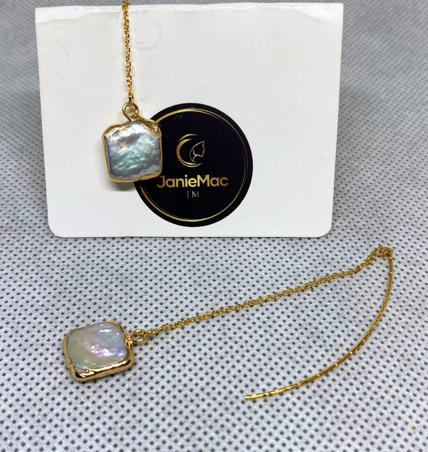 Shimmer Keshi Pearl Earrings