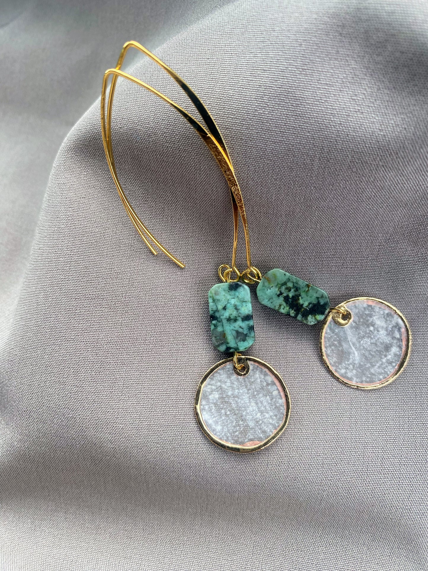 African Turquoise Earrings