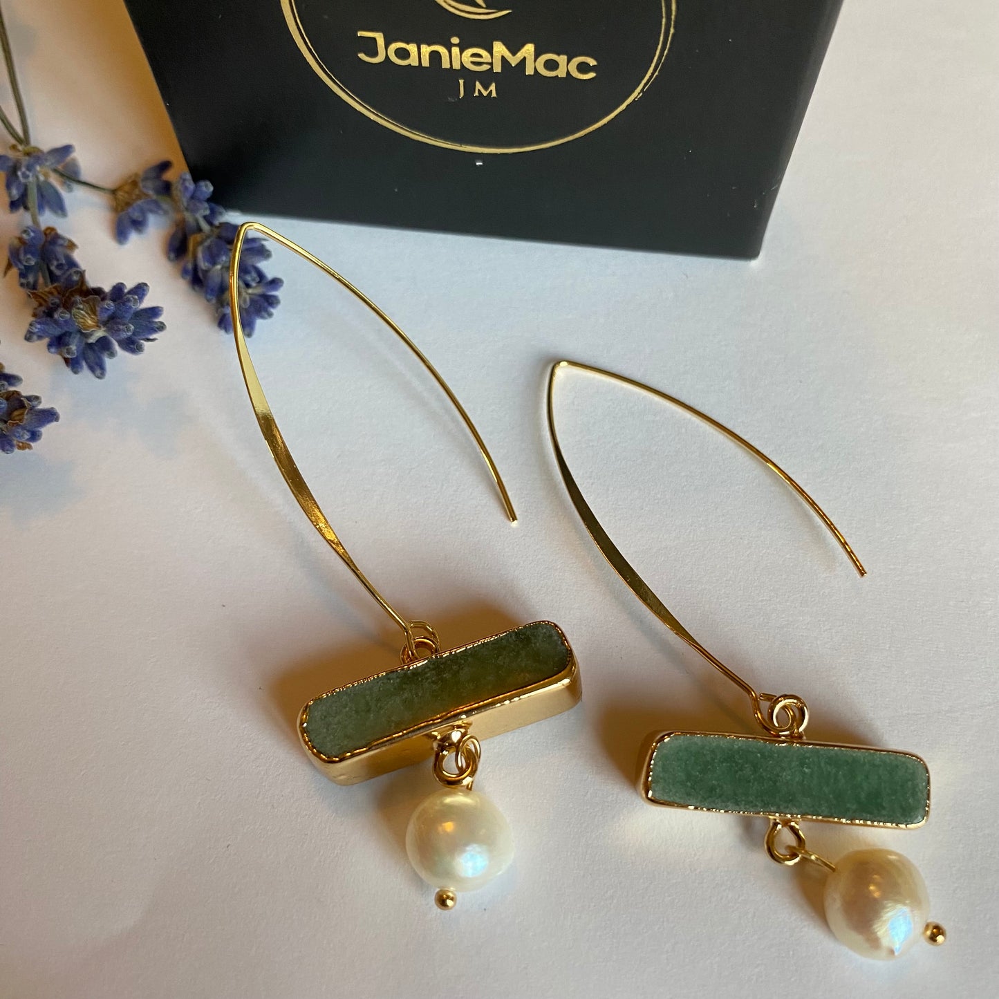 Green Avernturine Crystal Earrings