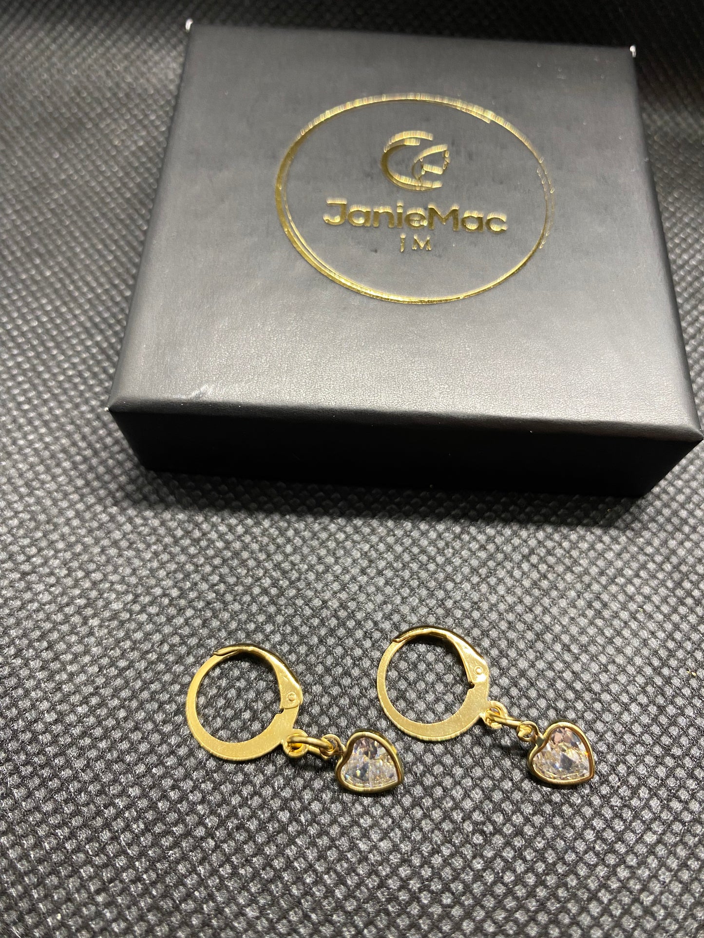 Crystal Heart Huggie earrings