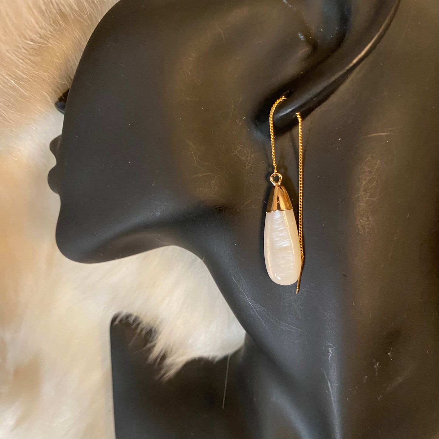 Drop Shell Pearl Earrings