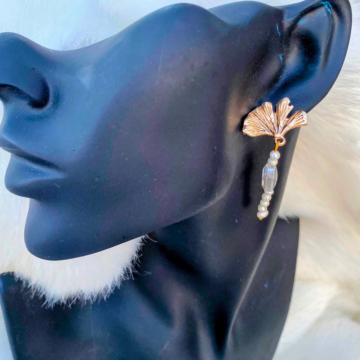 Stunning Crystal and Fresh Water Pearl Earrings