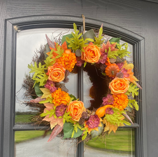 Orange Delight Door Wreath