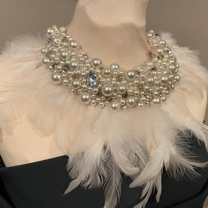 Hand Stitched Beaded Collar Neckpiece - janie mac ireland