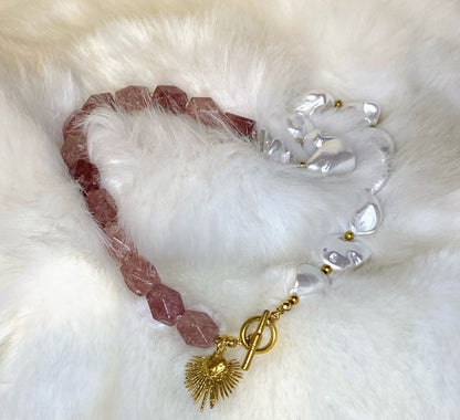 Strawberry Quartz Necklace
