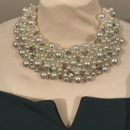 Hand Stitched Beaded Collar Neckpiece - janie mac ireland