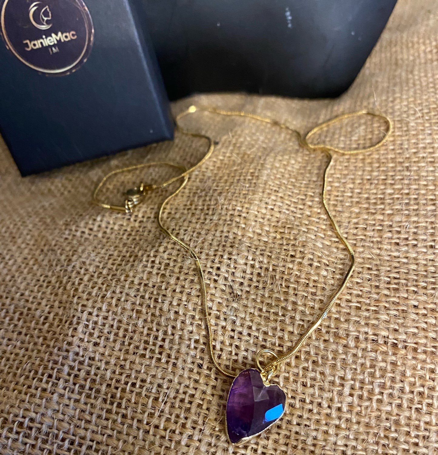 Amethyst Heart Necklace