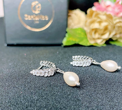 Bridesmaid Silver Earrings