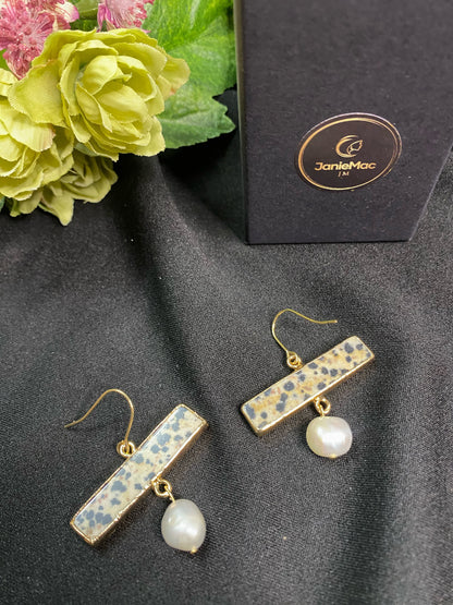 Dalmatian Crystal Stone Earrings