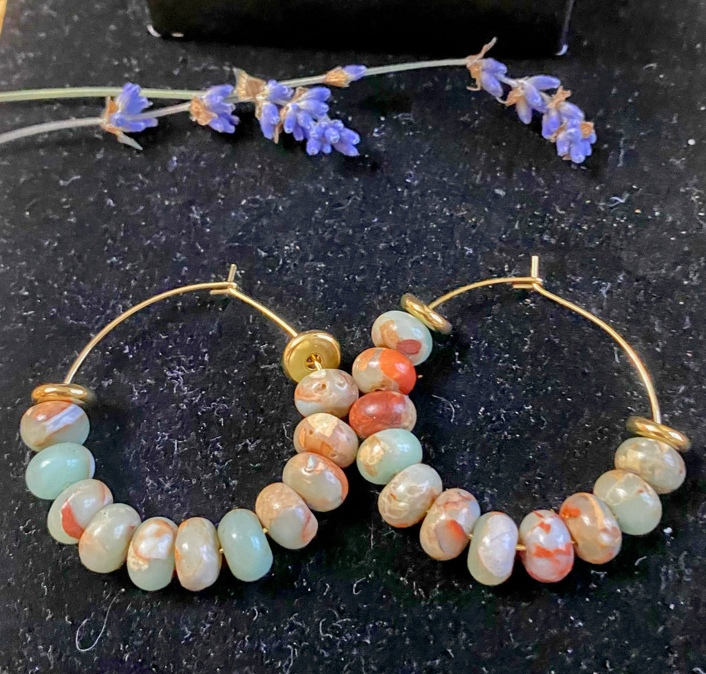 Snake Skin Stone Earrings