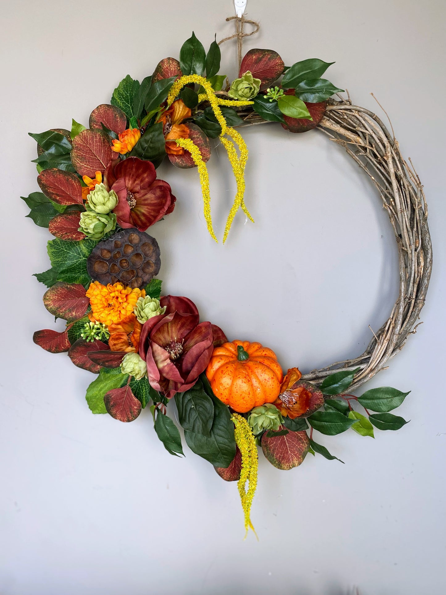 Pumpkin Door Wreath