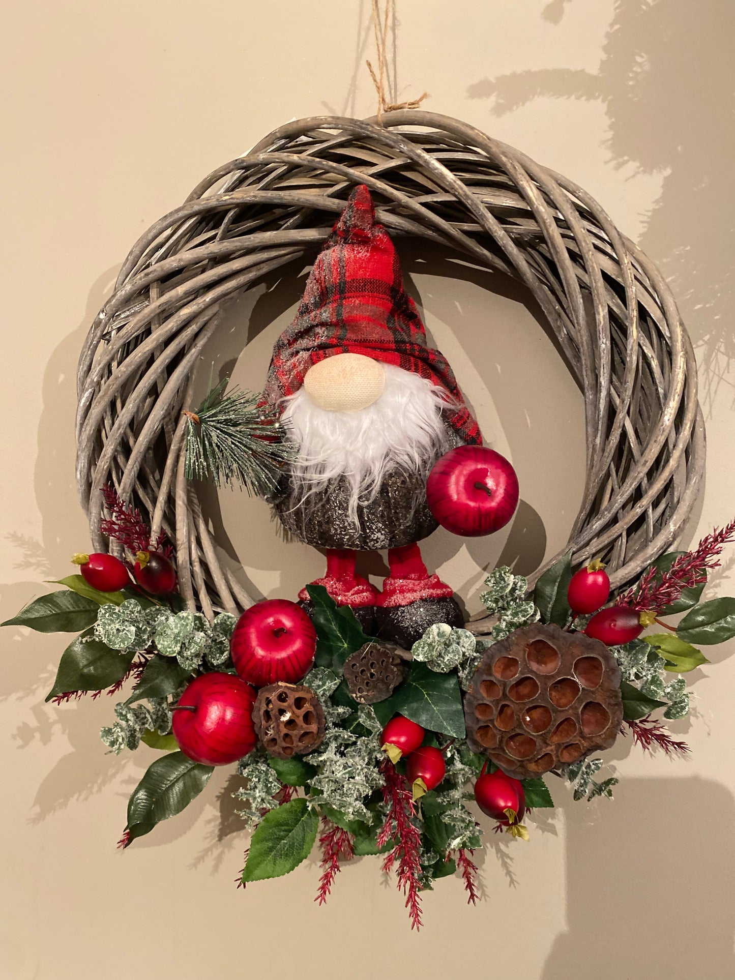Gonk Mad Christmas Door Wreath -price includes shipping