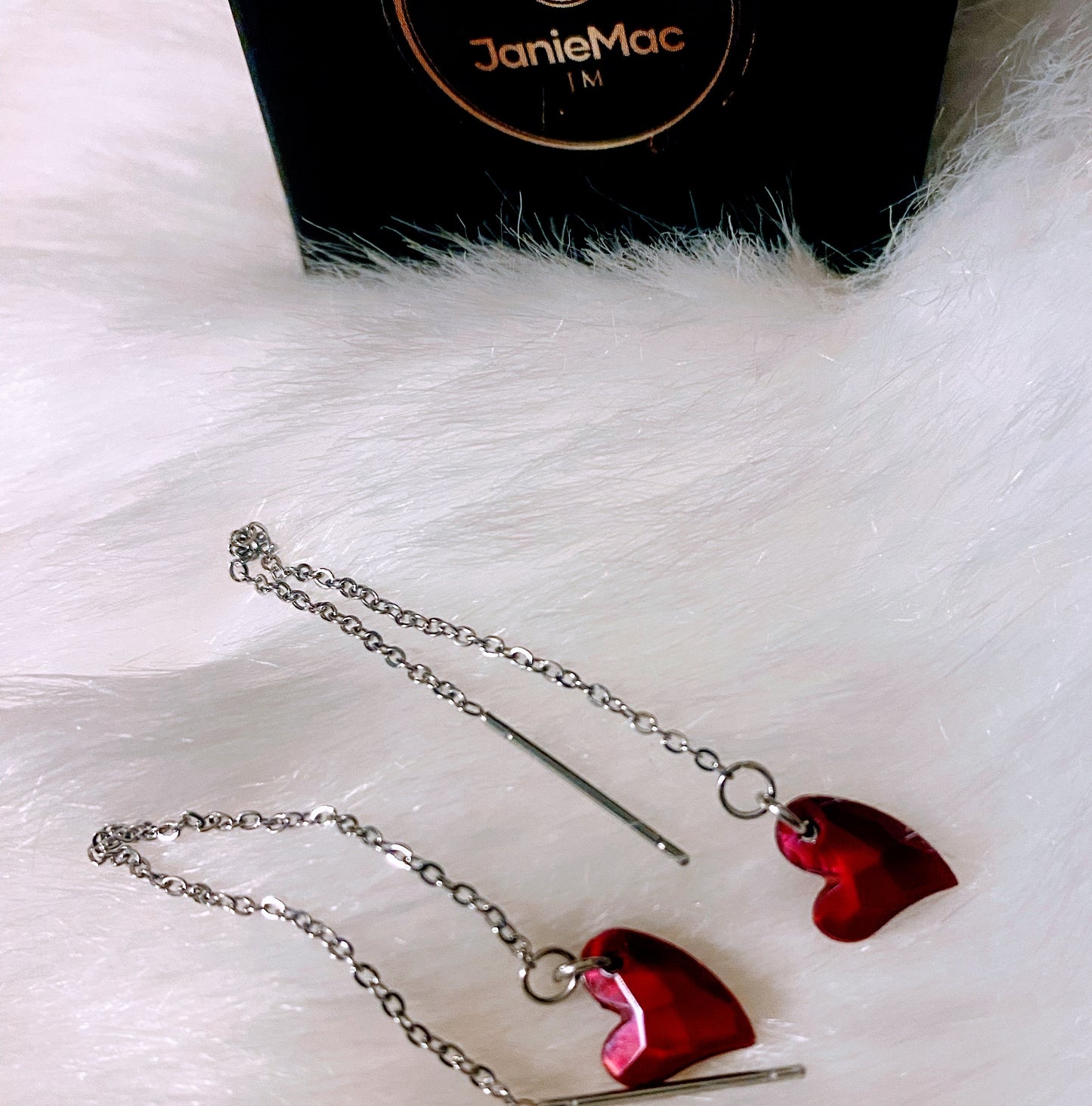 Heart Thread Earrings