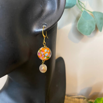 Vibrant Freshwater Pearl Earrings
