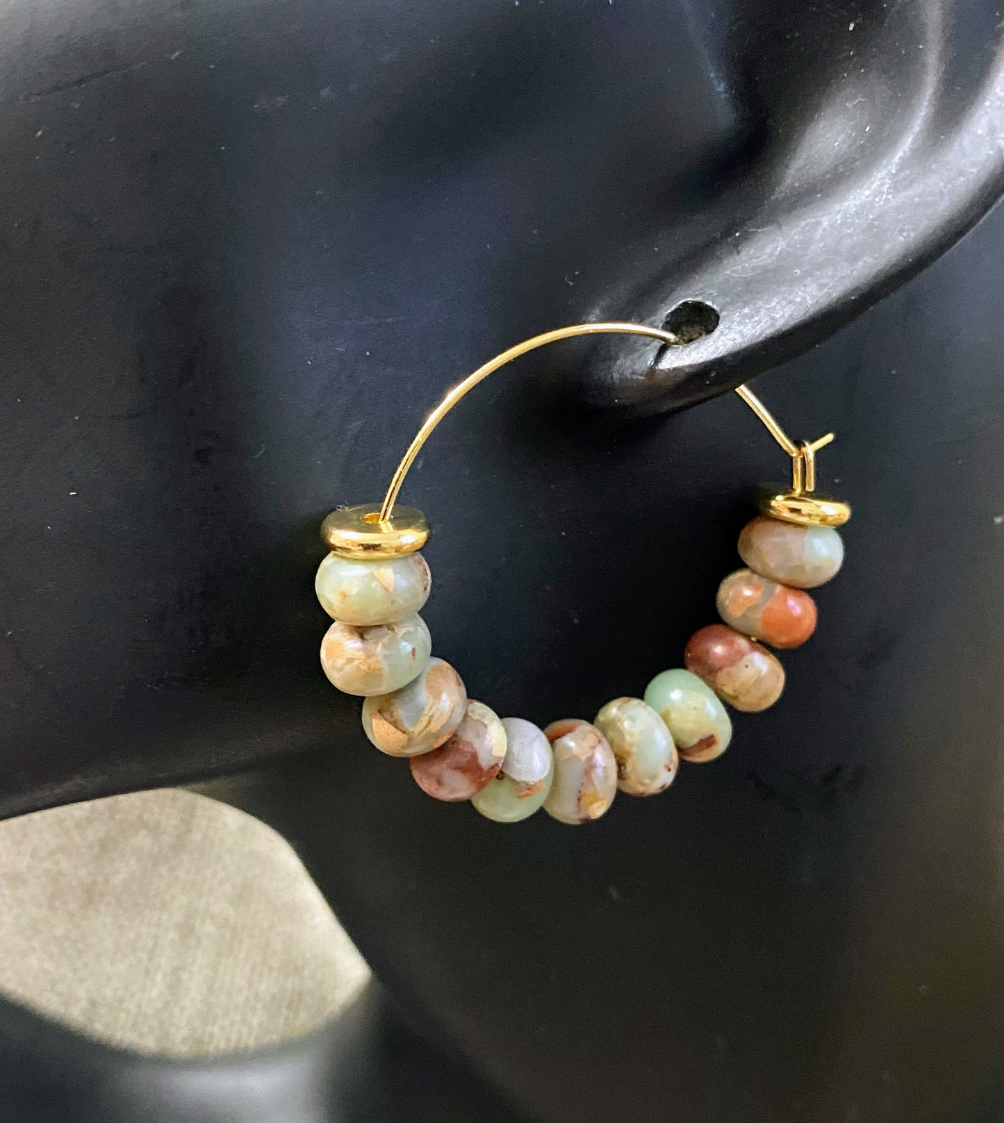 Snake Skin Stone Earrings