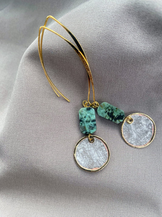 African Turquoise Earrings