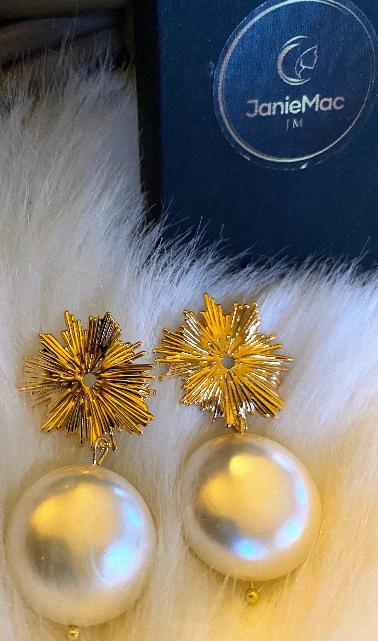 Large Pearl Bead Earrings